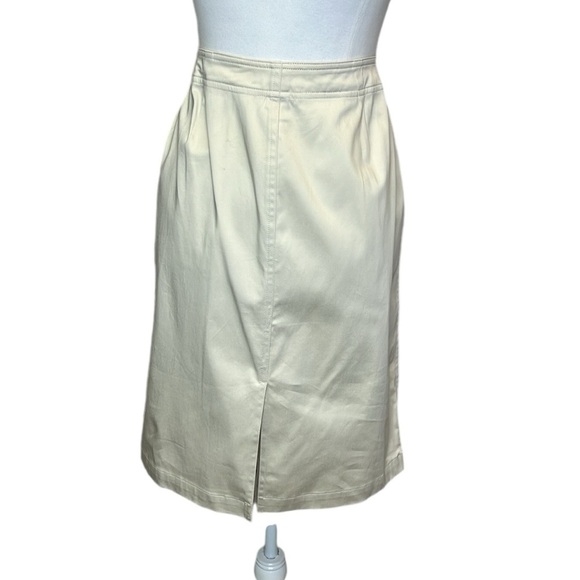 Ralph Lauren Khaki Gold Toggle Skirt Cream - Picture 3 of 6